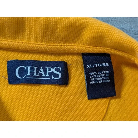 Chaps Polo Shirt Men’s XL Orange Cotton Classic Fit Golf Casual Outdoors - Picture 6 of 8